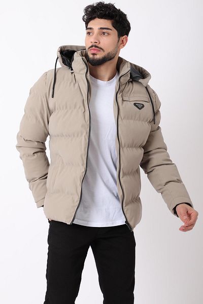 ByTrend Κεντημένο παλτό από δέρμα άνθρακα PLDP 2959_50368-1