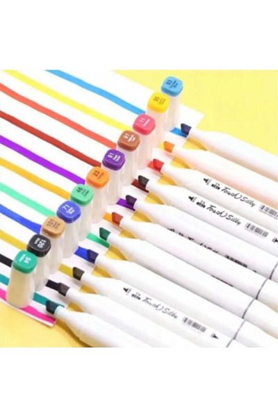3B Trend Set of 12 Double Sided Marker and Felted Pens - Including Carrying Case