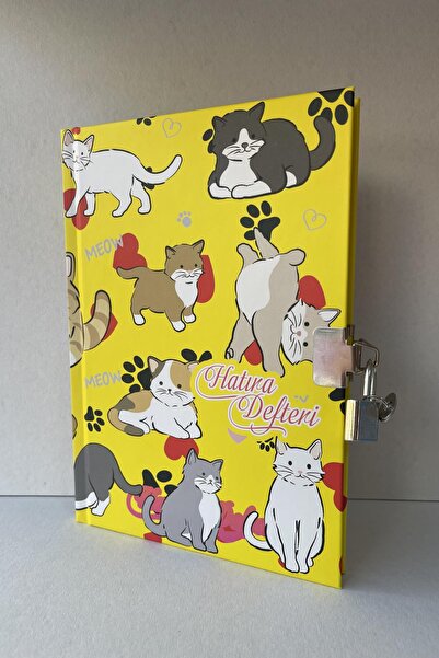 ÇilekKurdu Kilitli Hatıra Günlük Defter 100 Yaprak