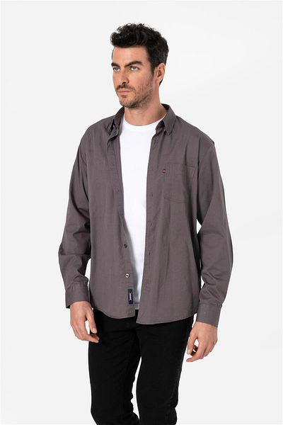 Brothers Ανδρική Comfort Fit Kansas Ls B01.242.427 - Μακρυμάνικο, μονή τσέπη, πουκάμισο Gabarding που πλένεται