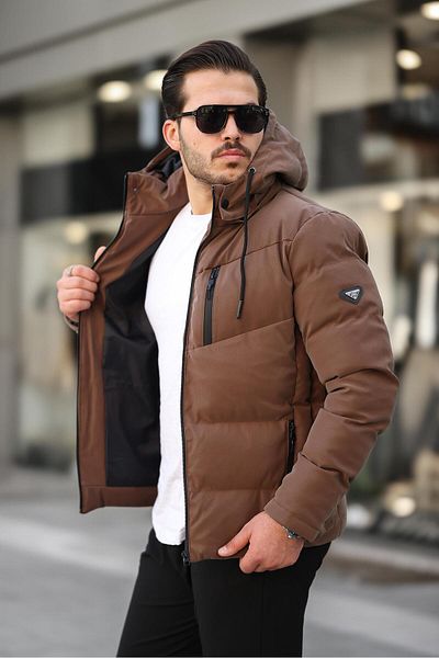 ByTrend Кожено пухено яке с двоен цип на гърдите PLDP 2986_50406-1
