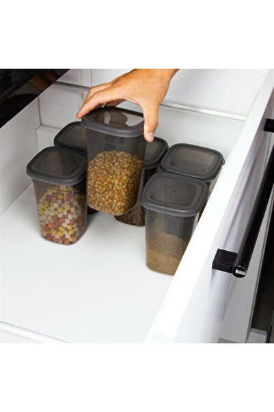 Myend حاوية تخزين مستطيلة من أنثراسايت بسعة 1.1 لتر - صندوق رصيد