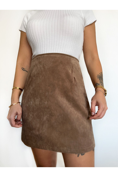 FREYA MODA Luxury Süet Etek