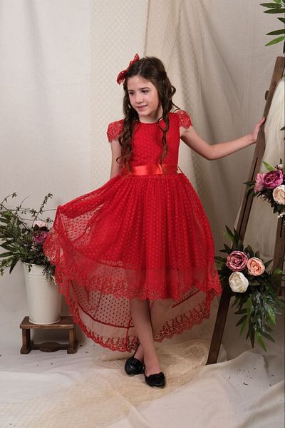 ABİYEKİDS Lace Trained Model Performance Graduation Waltz Dress ABY960