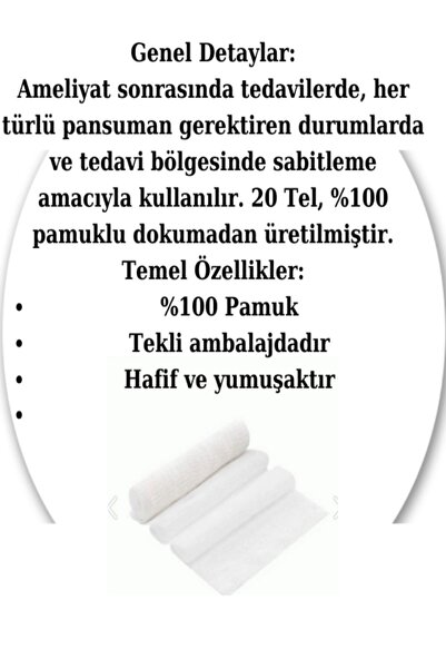 D'S Damla Sağlik Hidrofil Sargı Bezi 10cm X 150cm -50 Adet
