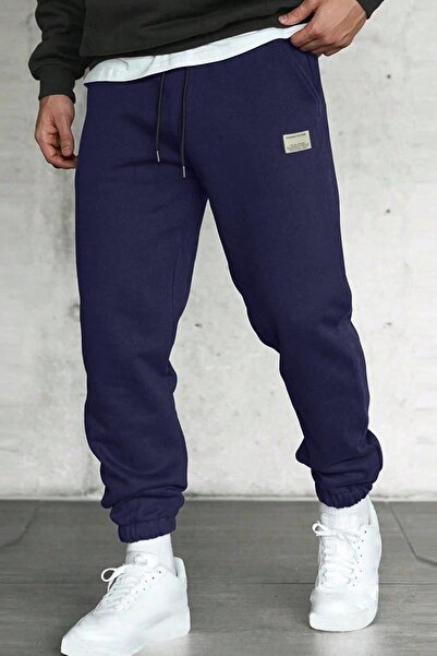 GHASSY CO. Ghassy Co. Ανδρικό έμβλημα καθημερινά άνετο εσωτερικό με τρεις κλωστές ελαστικό πόδι Jogger φούτερ