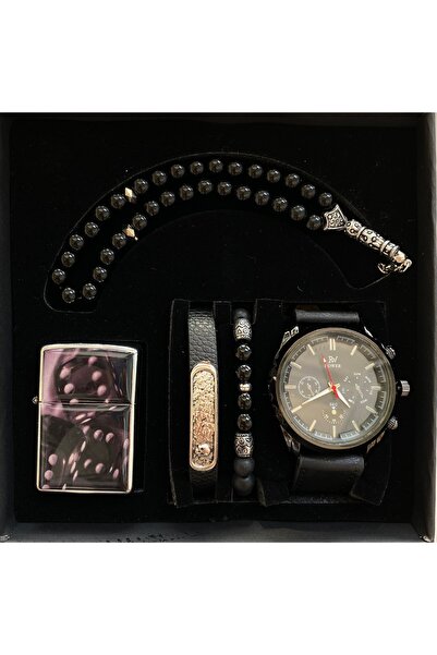 Çelik ERKEK KOL SAATİ ÇAKMAK BİLEKLİK TESBİH