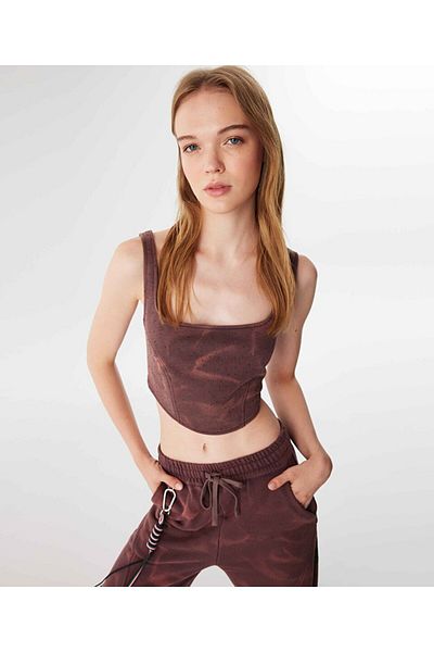 Twist Batik Pattern Bustier