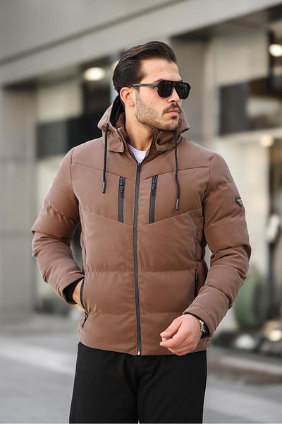ByTrend Кожено пухено яке с двоен цип на гърдите PLDP 2986_50406-1