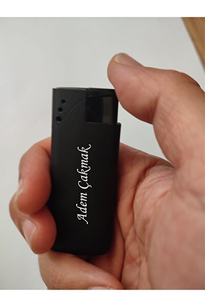 ASYA GIFTS Kişiye Özel Isim Baskılı Jet Çakmak Pembe Alev ( Gazlı ) Rüzgarda Sönmez