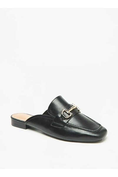 Celeste Women's Solid Slip-On Mules with Metallic Accent