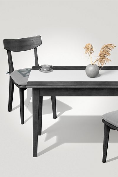 MARİTSA White Runner with Velvet Texture - Series, Stain-Proof and Crease-Proof Cover