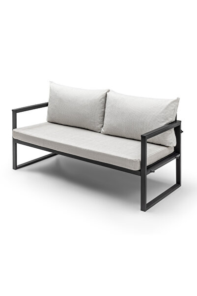 Gaga Mobilya Bahçe Mobilyası, Cafe, Balkon, Kanepe, Koltuk (148CM AÇIK GRİ)