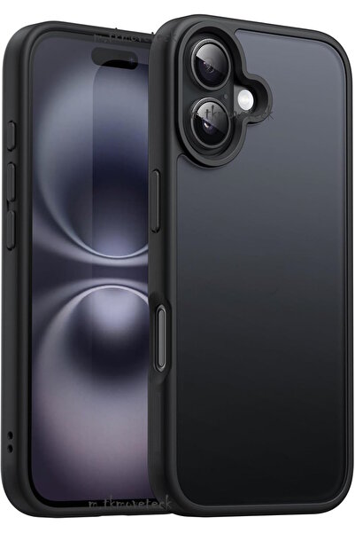 Yesido İphone 16 Kılıf Mat Smoth Touch Kamera Yükseltili Metal Çerceveli Hass...