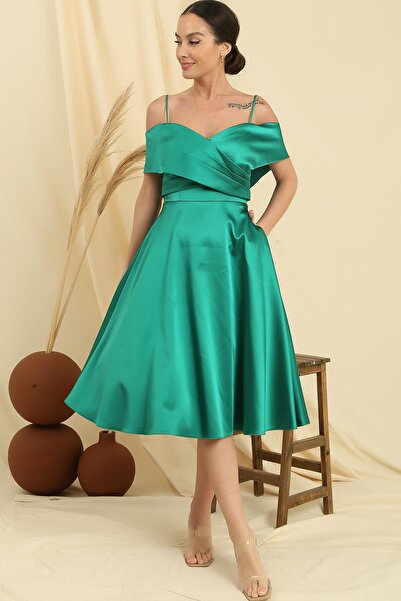 By Saygı Popruh s prekríženým golierom vzadu Šnurovaním podšité vreckom z drôteného saténu