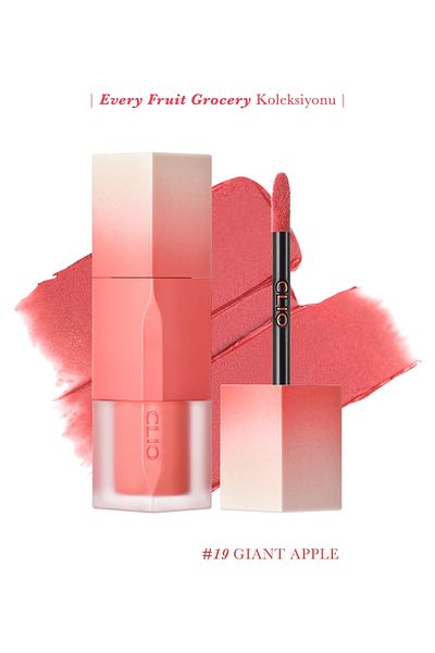 CLIO Clio Chiffon Blur Tint - Natural Look, Smooth and Velvety Texture (19 Giant Apple)