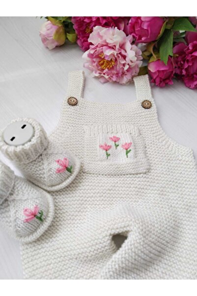 8 Ekim Tasarım Atölyesi Handmade Knitted Baby Girl Romper Dress - Special and Elegant