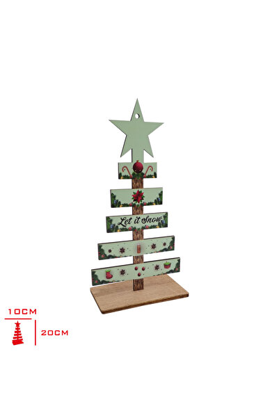 Genel Markalar Yılbaşı Çam Ağacı Ahşap Dekor