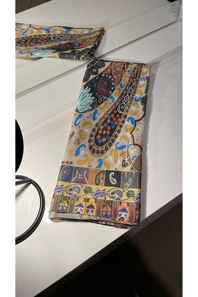 Serra Mustard Retro Shawl