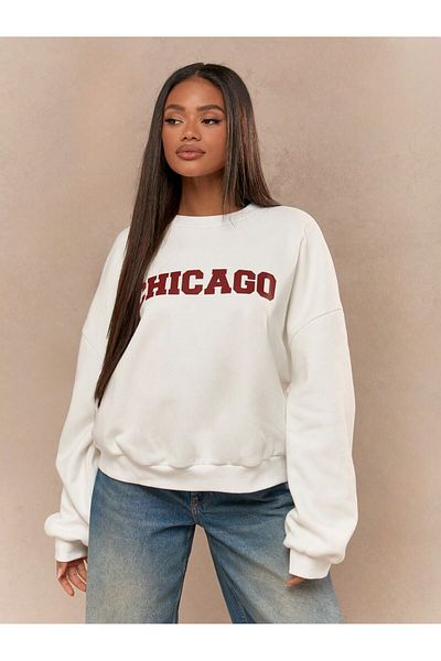 Vordevia Chicago Printed Oversize Sweatshirt