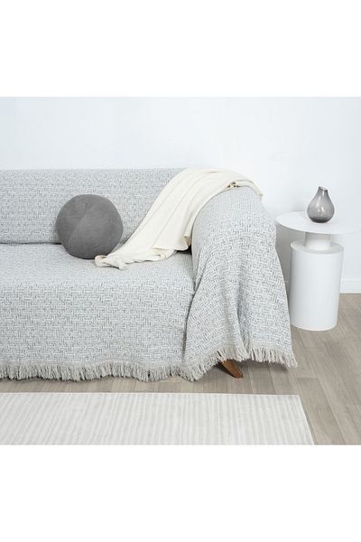 Ecre Multi-Purpose Cotton Cover- Sofa-Seat Shawl-Seat Cover 170x220