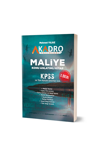 A Kadro Yayınları Maliye Konu Anlatım 3.Baskı