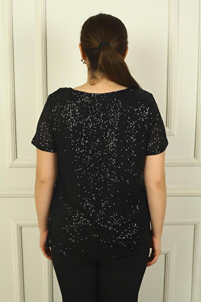 By Saygı Γυναικεία μπλούζα με ντεγκέ γιακά και φόδρα σε μεγάλο μέγεθος