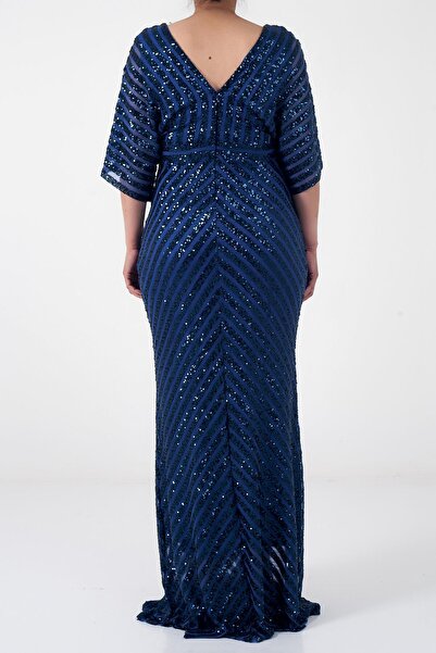 By Saygı Ottoban Paillette Lined B.B Μακρύ βραδινό φόρεμα