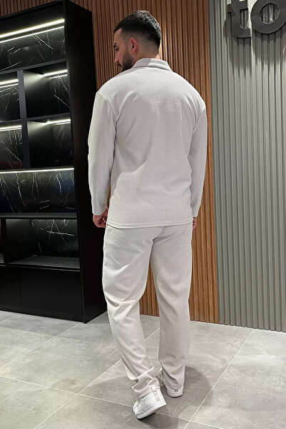 MİSHAR İTALİA Stone férfi póló galléros vászon melegítő nadrág dupla szett