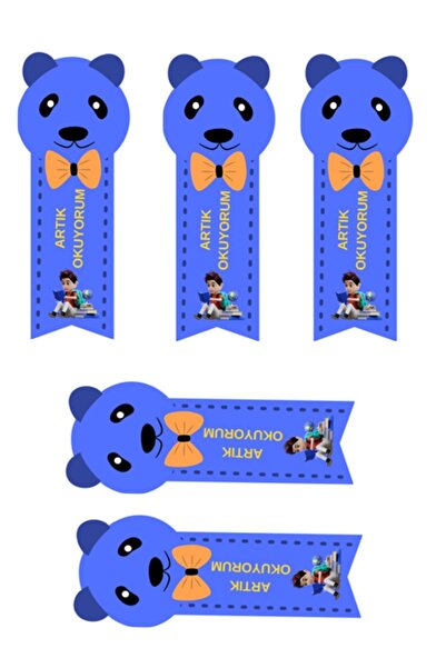 Aydede Oyunevi Artık Okuyorum Temalı Keçe Kitap Ayracı 5 Adet 1 Sınıf Okuma B...