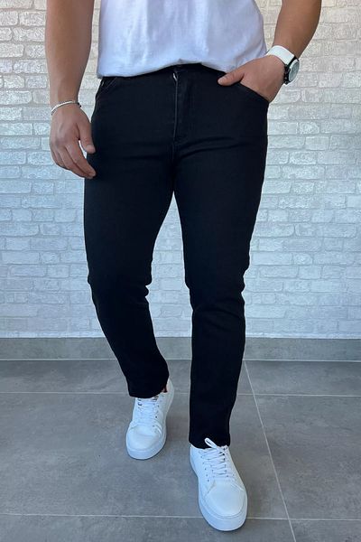 MİSHAR İTALİA Μαύρο Ανδρικό τζιν παντελόνι Lycra