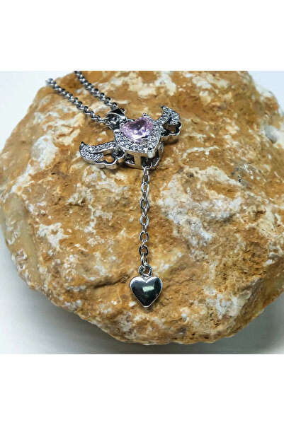 Hediye Yolda 14 AYAR ALTIN KAPLAMA SEVGİ MELEĞİ KOLYE