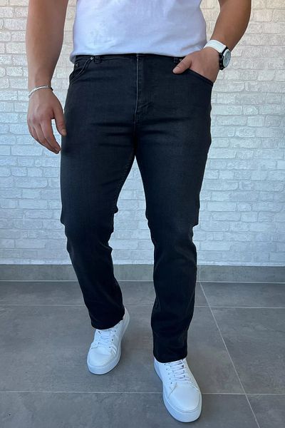 MİSHAR İTALİA Αντρικό τζιν τζιν παντελόνι Anthracite Plus Size Lycra