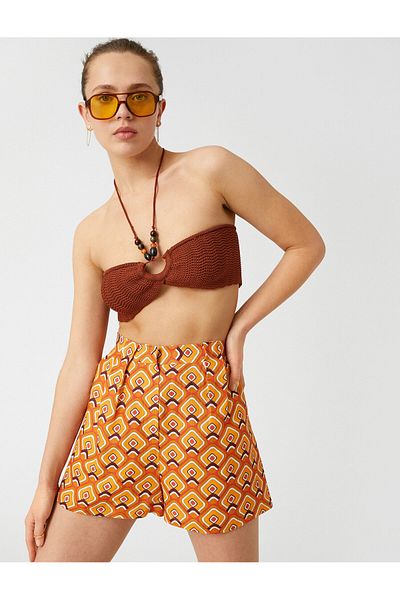 Koton Pletený detail s korálky na krku ohlávky Bustier
