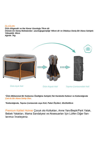 Holmer Kids Eurostyle Çocuk Ve Bebek Oyun Alanı / Park Yatak / Oyun Parkı