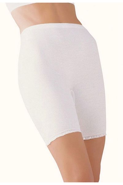 Çift Kaplan White Long Women's Panties - Camisole 890K