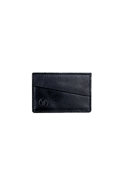 Atelier Tana Black Grayzi Leather Card Holder