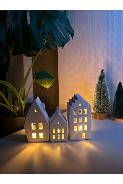 Miya Art Studio Beton 3’lü Tealight Ev Mumluk Seti