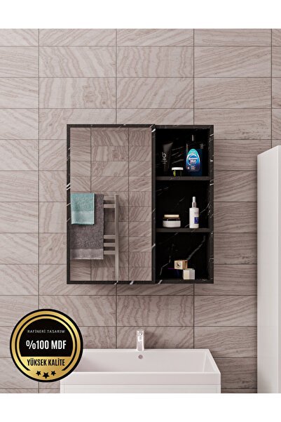 DEKORFİM DF16102BD Tek Kapaklı Aynalı Banyo Dolabı Çok Amaçlı Banyo Dolabı