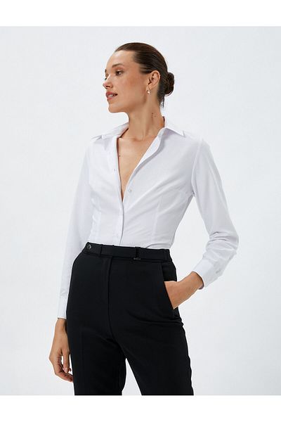 Koton Πουκάμισο Slim Fit Μακρυμάνικο Basic