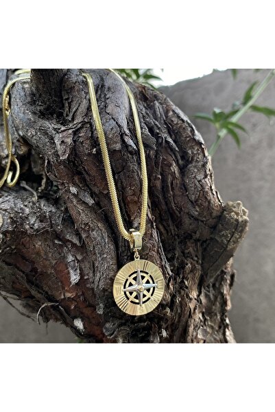 DİLEK KUYUMCULUK Altın pusula kolye