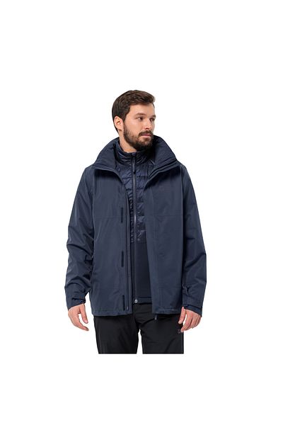 Jack Wolfskin Мъжко яке Luntal 3в1, синьо, за дейности на открито, мъжко яке за дейности на открито 1116251-1010