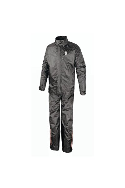 OJ Motorcycle Rain Suit Suit Black Waterproof Bottom Top m Size with Reflector