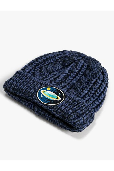 Koton Basic Beret with Applique Detail
