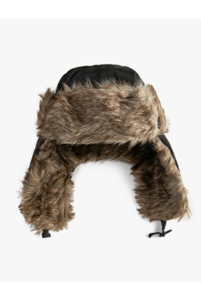 Koton Snow Hat with Faux Fur Inside