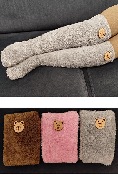 Nurnivus Children's Plush Sleeping Socks - Welsoft Above Knee Room Socks, Foot Warmer Long Gonc Socks