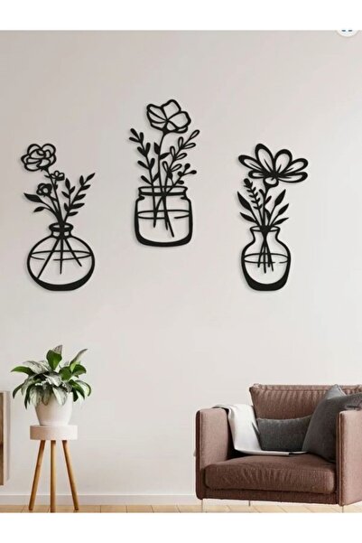 Lowenart Ev Ofis Mutfak Ve Banyo Için Ahşap Dekoratif Duvar Vazo Çiçekler Vas...