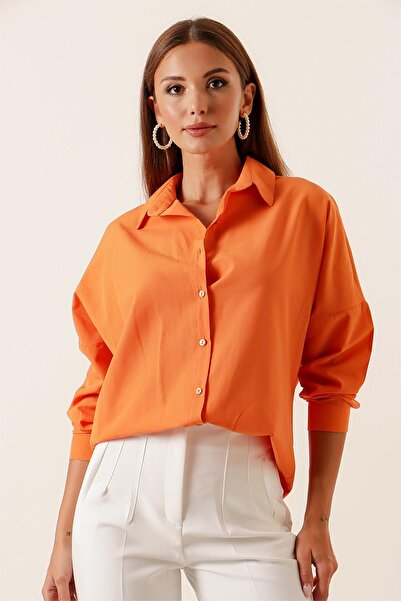 By Saygı Oversize Uzun Basic Gömlek
