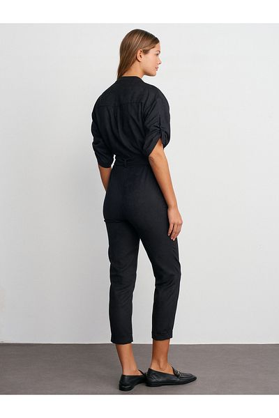Dilvin 71553 Safari Jumpsuit-Black