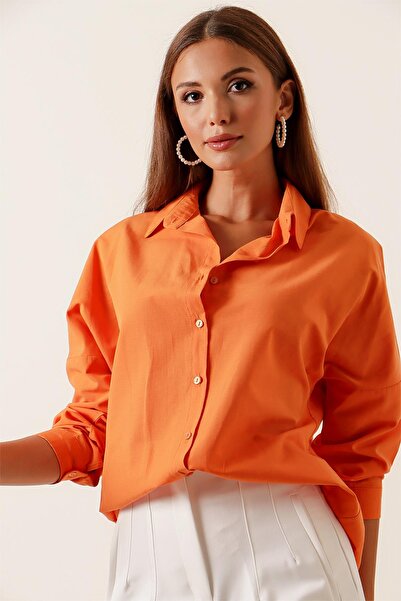 By Saygı Oversize Uzun Basic Gömlek